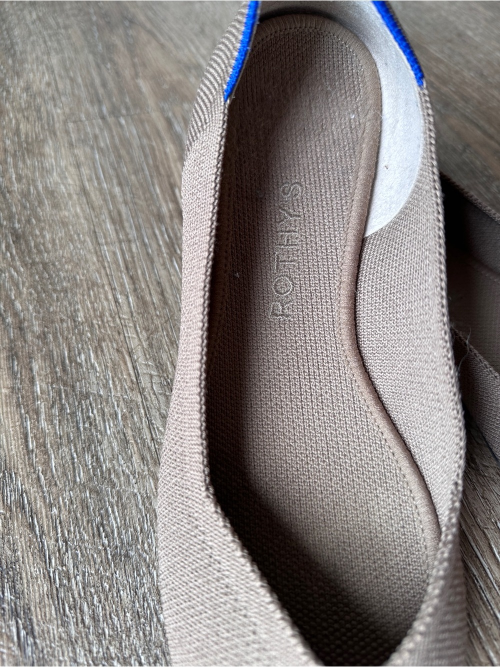 Rothy’s The Point Knit Pointed Toe Flats - Tan / Neutral Ecru - Size 8.5 - Picture 4 of 6